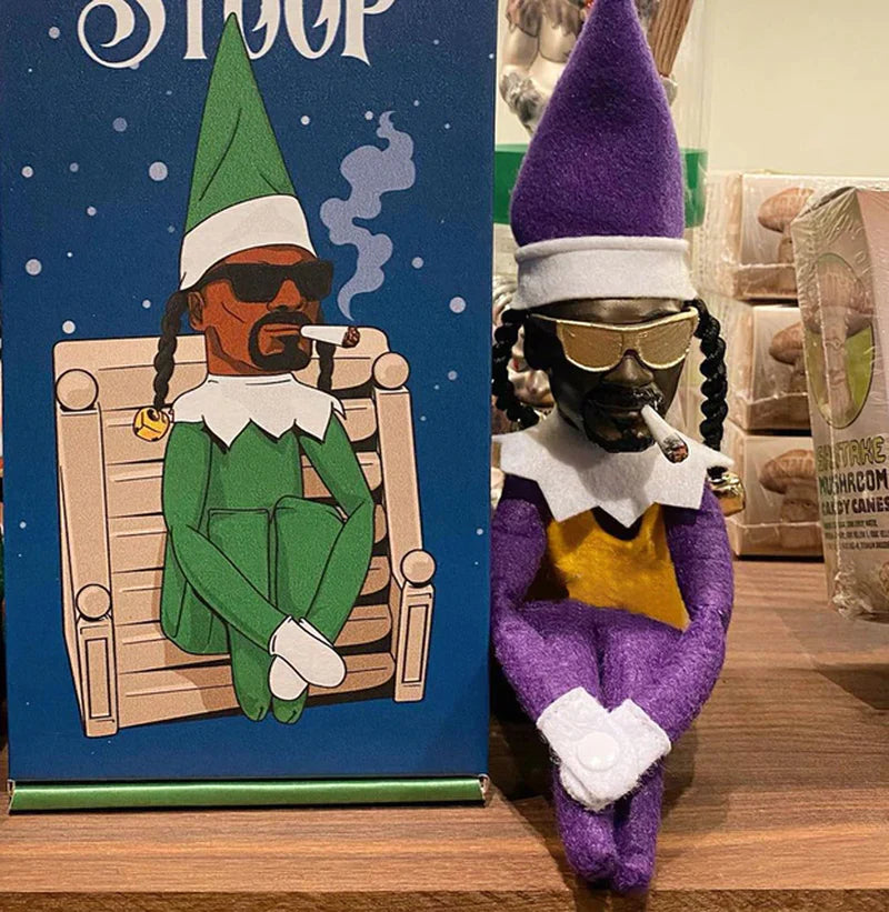 Snoop on a Stoop Christmas Elf Doll - Whimsical Home Decoration & Perfect Holiday Gift!