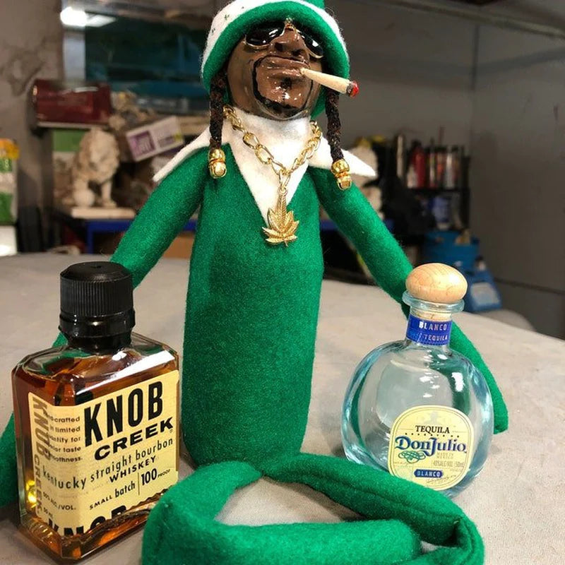 Snoop on a Stoop Christmas Elf Doll - Whimsical Home Decoration & Perfect Holiday Gift!