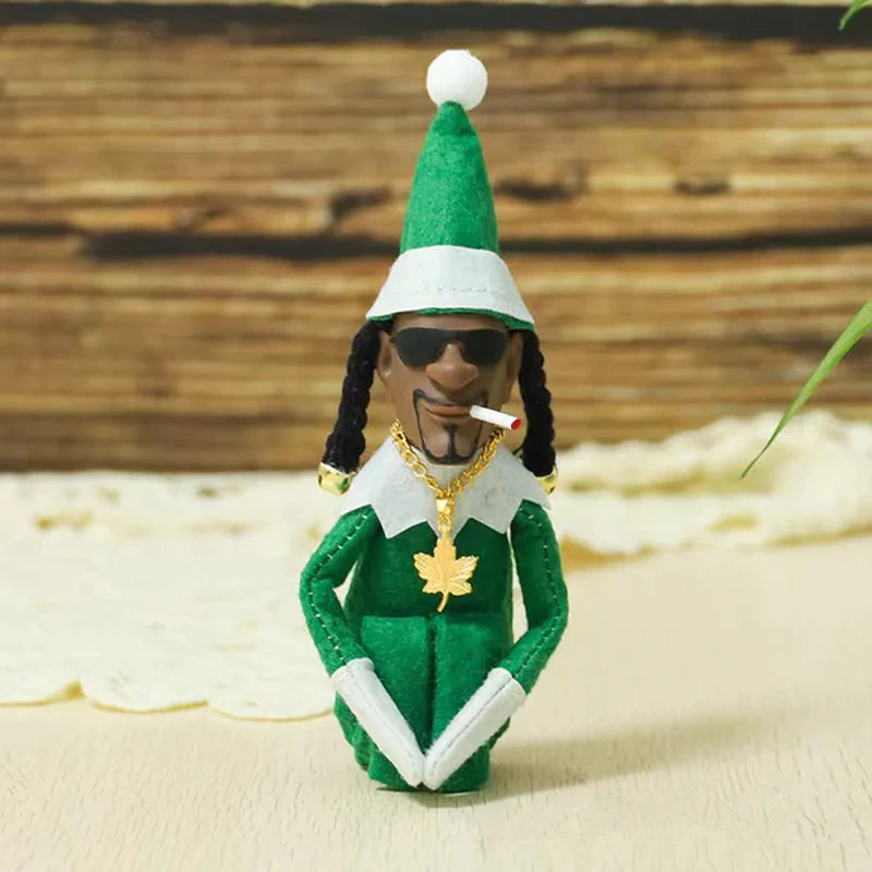 Snoop on a Stoop Christmas Elf Doll - Whimsical Home Decoration & Perfect Holiday Gift!