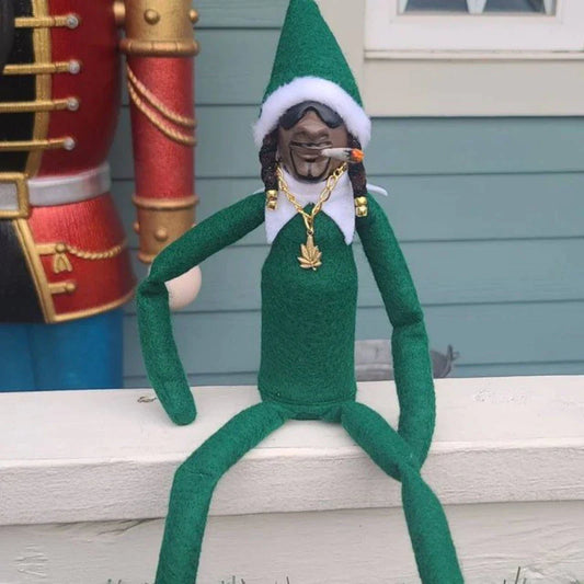 Snoop on a Stoop Christmas Elf Doll - Whimsical Home Decoration & Perfect Holiday Gift!