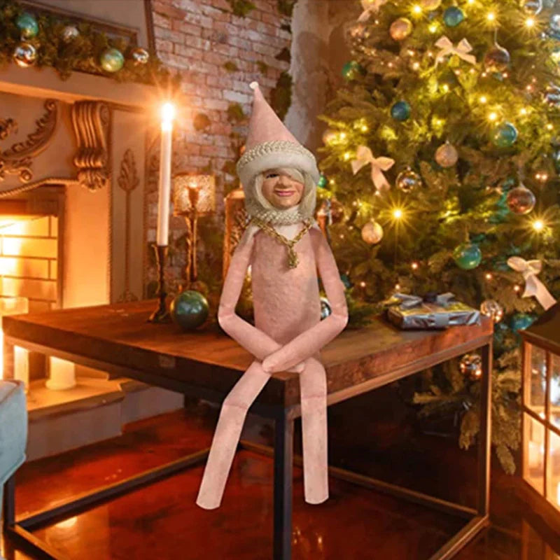 Snoop on a Stoop Christmas Elf Doll - Whimsical Home Decoration & Perfect Holiday Gift!