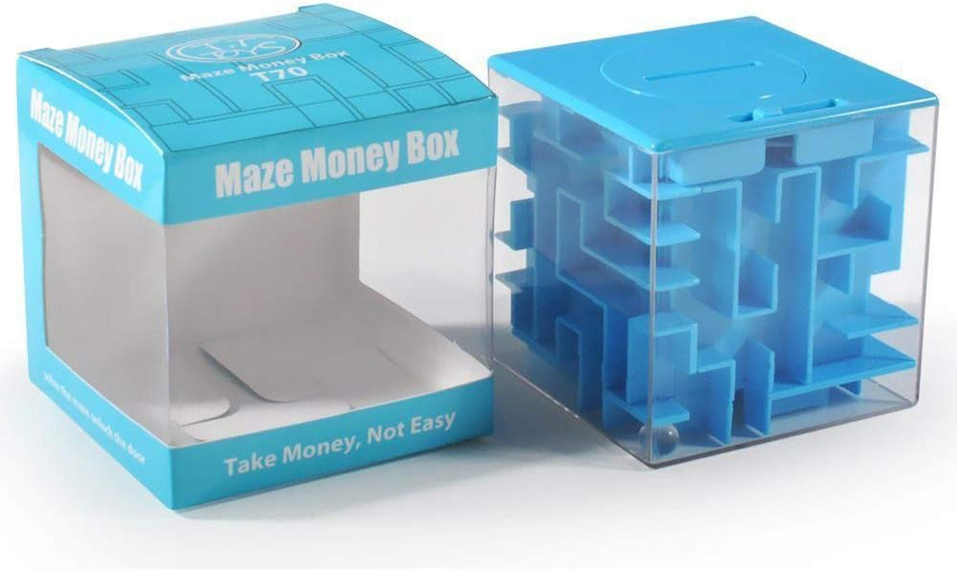 Money Maze Puzzle Box - a Fun Unique Way to Give Gifts for Kids and Adults (Blue)