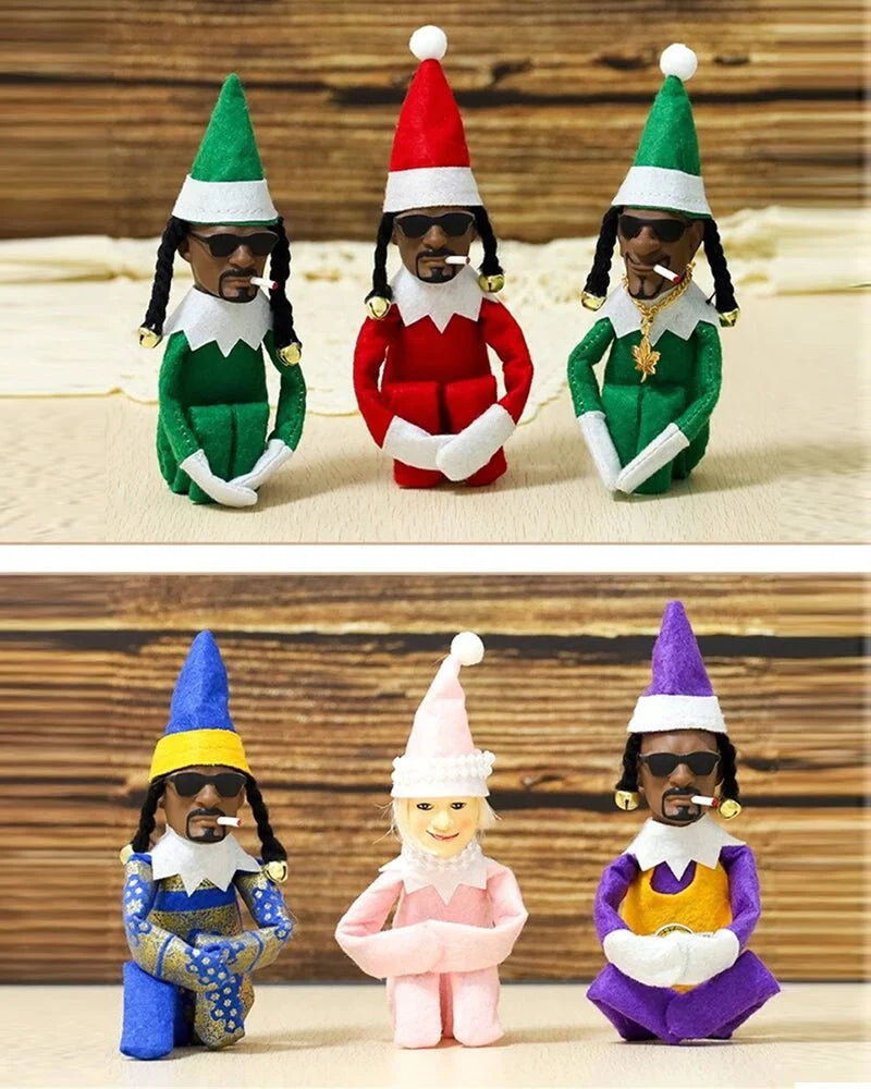 Snoop on a Stoop Christmas Elf Doll - Whimsical Home Decoration & Perfect Holiday Gift!