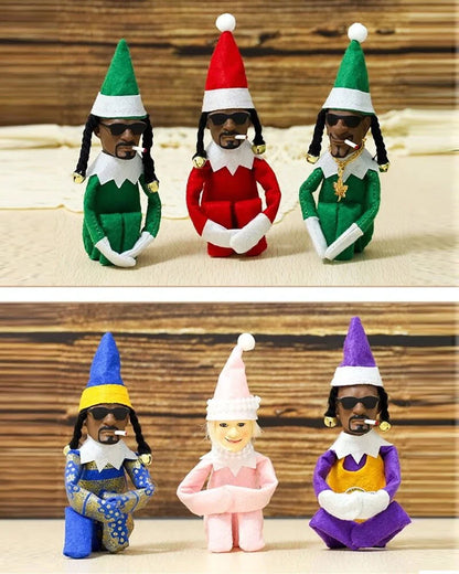 Snoop on a Stoop Christmas Elf Doll - Whimsical Home Decoration & Perfect Holiday Gift!